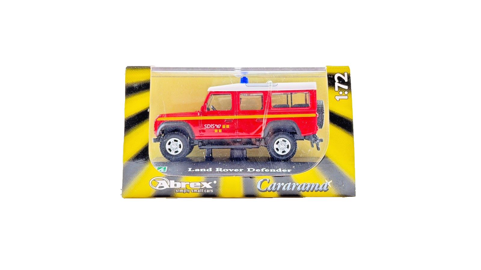 CARARAMA 1/72 SCALE - LAND ROVER DEFENDER SDIS FRENCH FIRE SERVICE - BOXED