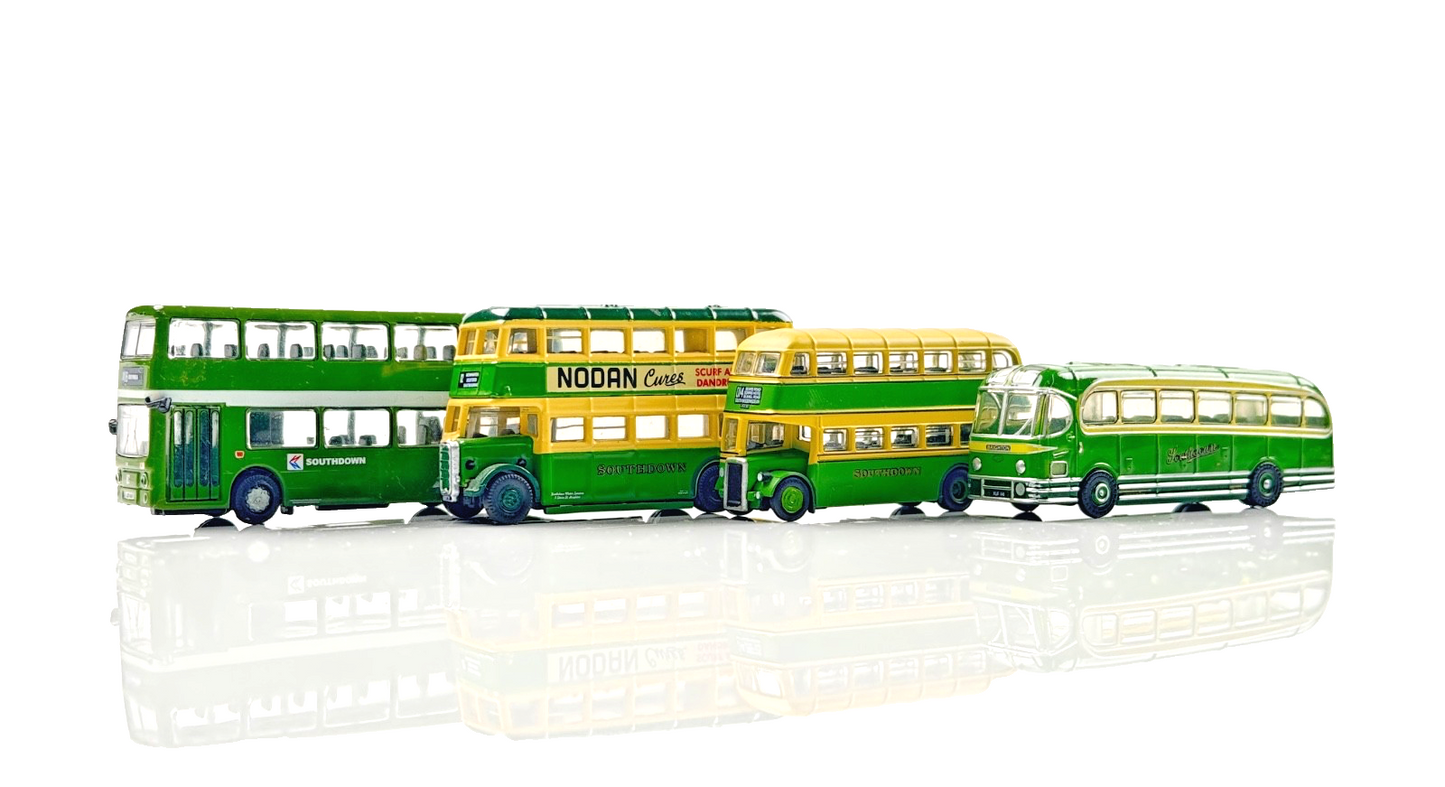 OXFORD DIECAST/SIMILAR 1:148 SCALE - SOUTHDOWN BUSES ASSORTED X 4 - UNBOXED