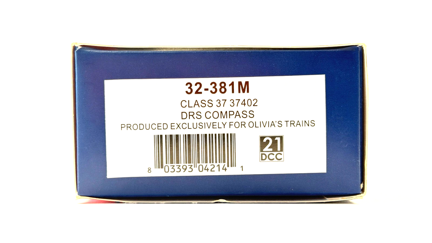 BACHMANN 00 GAUGE - 32-381M - CLASS 37402 DIRECT RAIL SERVICES DRS COMPASS