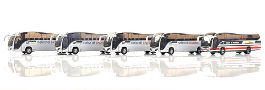 OXFORD DIECAST 1/148 SCALE - SELECTION OF 5 NATIONAL EXPRESS PAUL WINSON COACHES