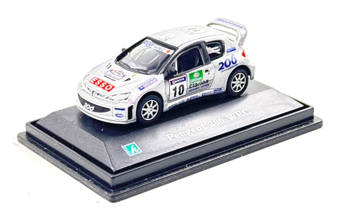 CARARAMA 1/72 SCALE - PEUGEOT 206 WRC RALLY CAR #10 SILVER - BOXED
