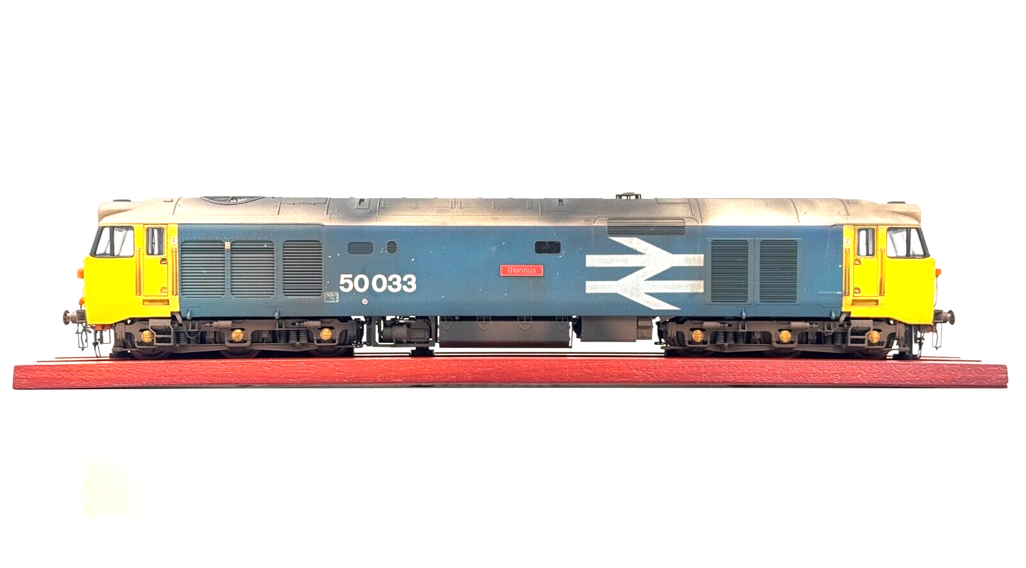 HELJAN O GAUGE - CLASS 50 DIESEL 50033 BR LARGE LOGO GLORIOUS (PROTO NEO)