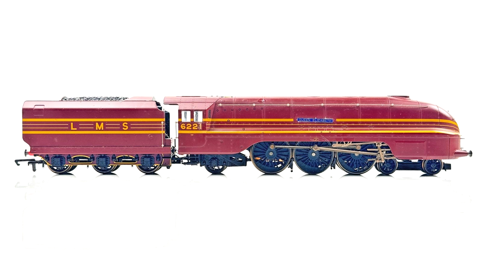 HORNBY 00 GAUGE - LMS MAROON 4-6-2 CORONATION CLASS 'QUEEN ELIZABETH' 6221 - NQP