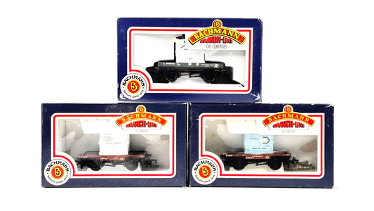 BACHMANN 00 GAUGE - 33-327/33-328/33-953 - 3 X ASSORTED LOWFIT/CONFLAT WAGONS