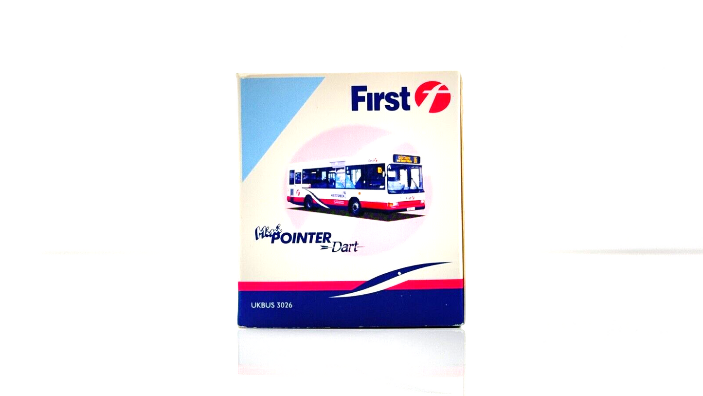 CMNL 1/76 SCALE - UKBUS3026 - MINI POINTER DART BUS FIRST HAMPSHIRE DORSET BOXED
