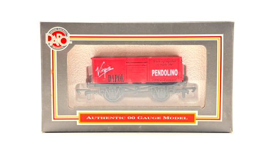 DAPOL 00 GAUGE - VIRGIN TRAINS PENDOLINO PLANK WAGON RED PROMO (LIMITED EDITION)