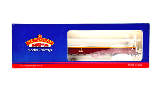 BACHMANN 00 GAUGE - 38-245 - MOA LOW SIDED BOGIE BOX WAGON EWS MAROON - BOXED