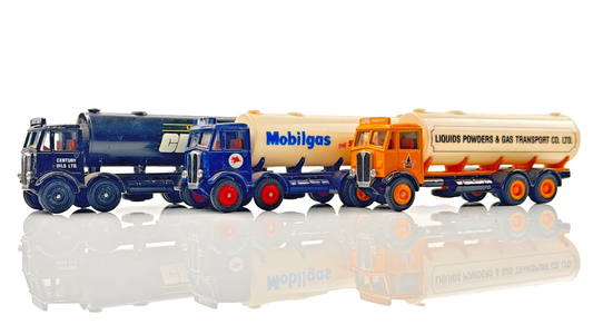EFE 1/76 SCALE - CENTURY OILS MOBIL GAS LPG TRANSPORT COMMERCIAL VEHICLES X 3