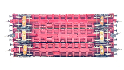 KIT BUILT 00 GAUGE - RAKE OF 3 EWS MAROON/GOLD MBA OPEN BOX WAGONS UNBOXED