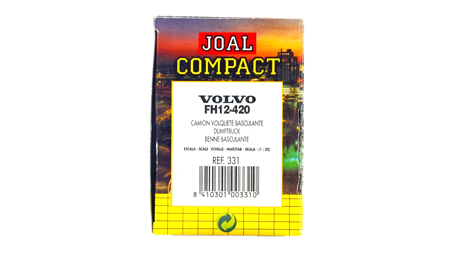 JOAL 1/50 SCALE - 331 - VOLVO FH12 420 TIPPER TRUCK LORRY RED/BLACK - BOXED