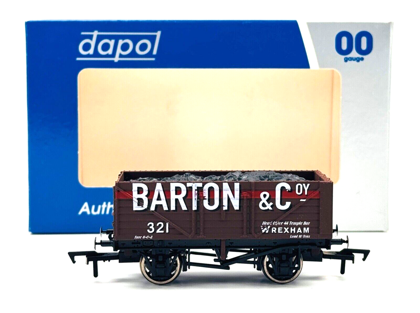 DAPOL 00 GAUGE - BARTON & CO WREXHAM PLANK WAGON NO.321 WEST WALES WAGON WORKS