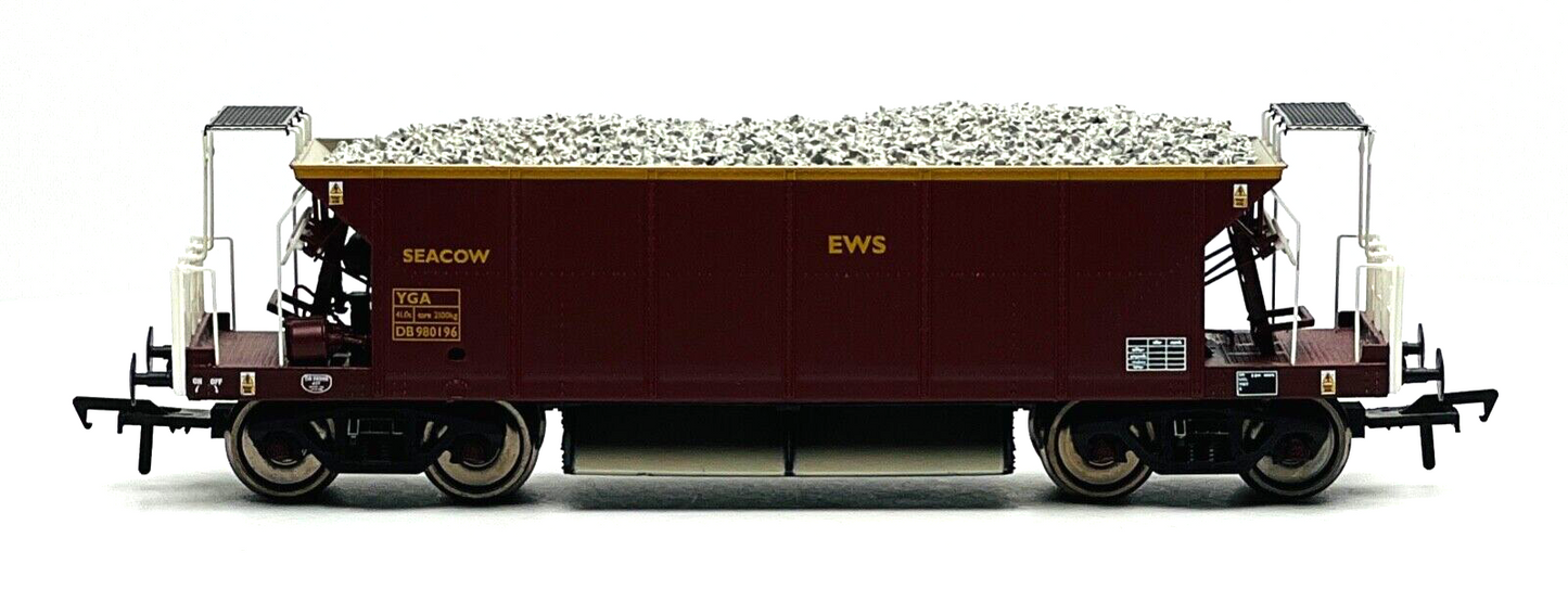 BACHMANN 00 GAUGE - 38-132B - YGA SEACOW BOGIE HOPPER (EX-SEALION) EWS WITH LOAD