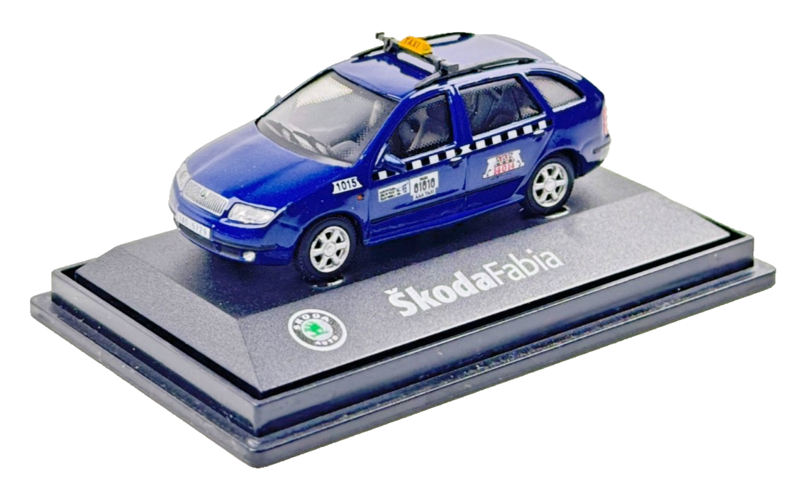 ABREX 1/72 SCALE - SKODA FABIA DARK BLUE ESTATE TAXI - BOXED