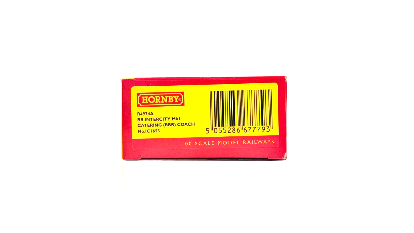 HORNBY 00 GAUGE - R4974A - BR INTERCITY MK1 CATERING (RBR) COACH NO.IC1653 BOXED