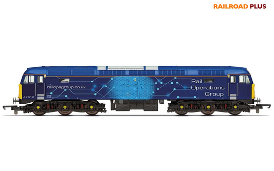 HORNBY 00 GAUGE - R30046 - RAIL OPERATIONS GROUP CLASS 47 ROG 47812 RAILROAD+