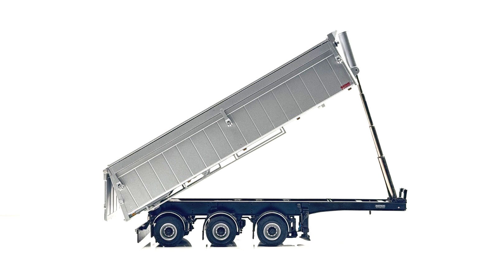 WSI 1/50 SCALE - 03-1003 - 3 AXLE ASPHALT SAND TIPPER TRAILER SILVER - BOXED