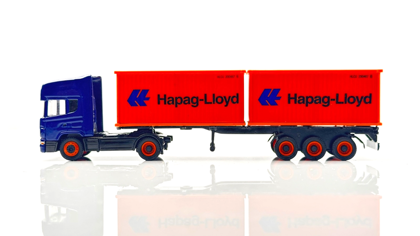 SCHUCO 1/87 SCALE - HAPAG LLOYD CONTAINER LADEN LORRY - UNBOXED