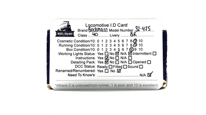 BACHMANN 00 GAUGE - 32-475 - CLASS 40 DIESEL D368 BR GREEN INDICATOR BOXES BOXED