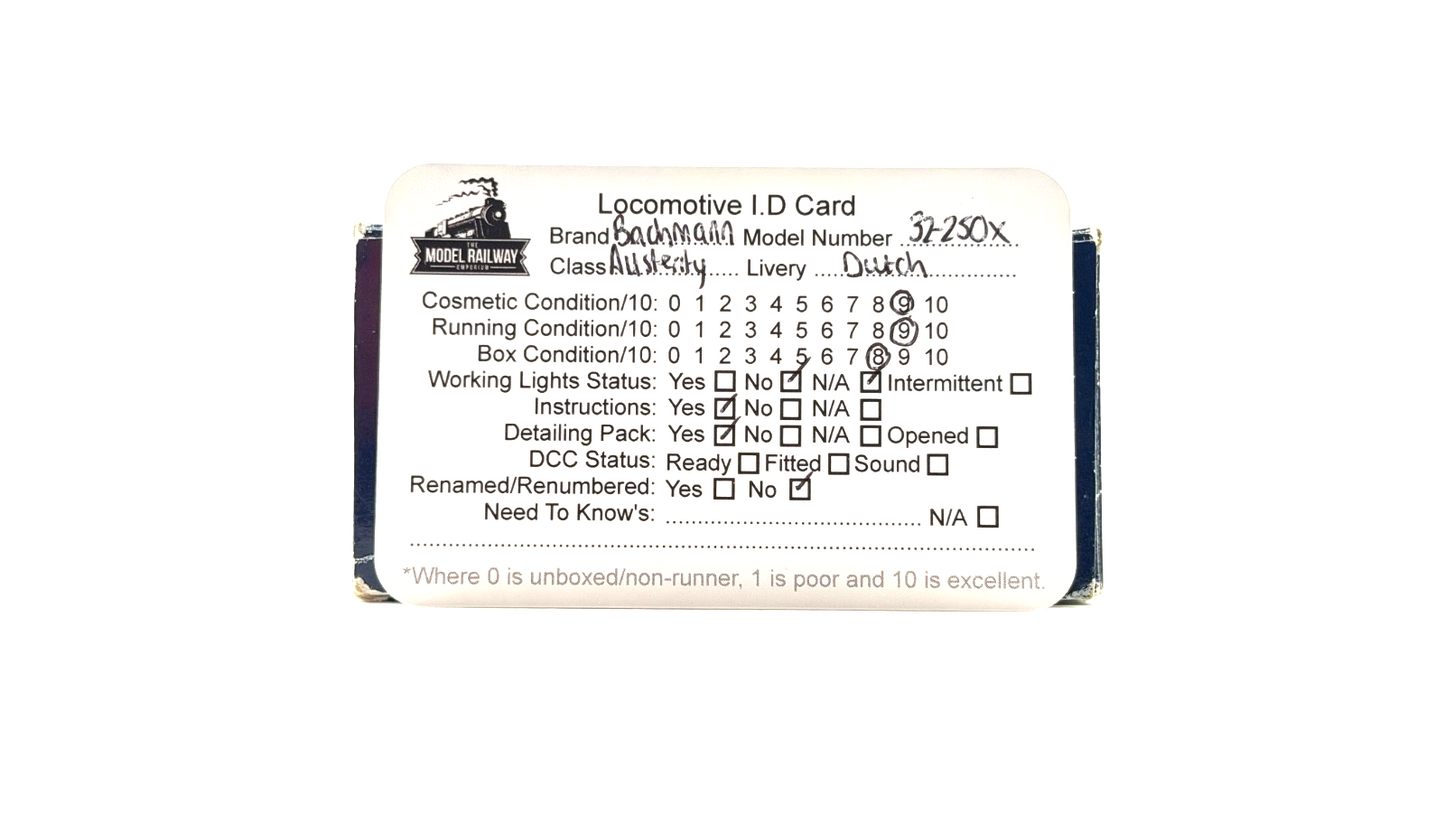 BACHMANN 00 GAUGE - 32-250X - DUTCH NS LIVERY AUSTERITY NO.4479 GREEN LOCOMOTIVE