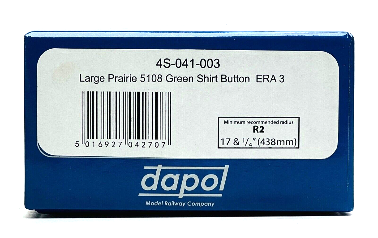 DAPOL 00 GAUGE - 4S-041-003 - LARGE PRAIRIE 5108 GREEN SHIRT BUTTON GWR LIVERY