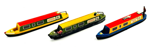 SUIT HORNBY 00 GAUGE - SELECTION OF 3 HAND FINISHED CANAL BOATS - UNBOXED #1