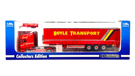 UNIVERSAL HOBBIES 1/50 - SCANIA TRUCK & TRAILER BOYLE TRANSPORT - BOXED