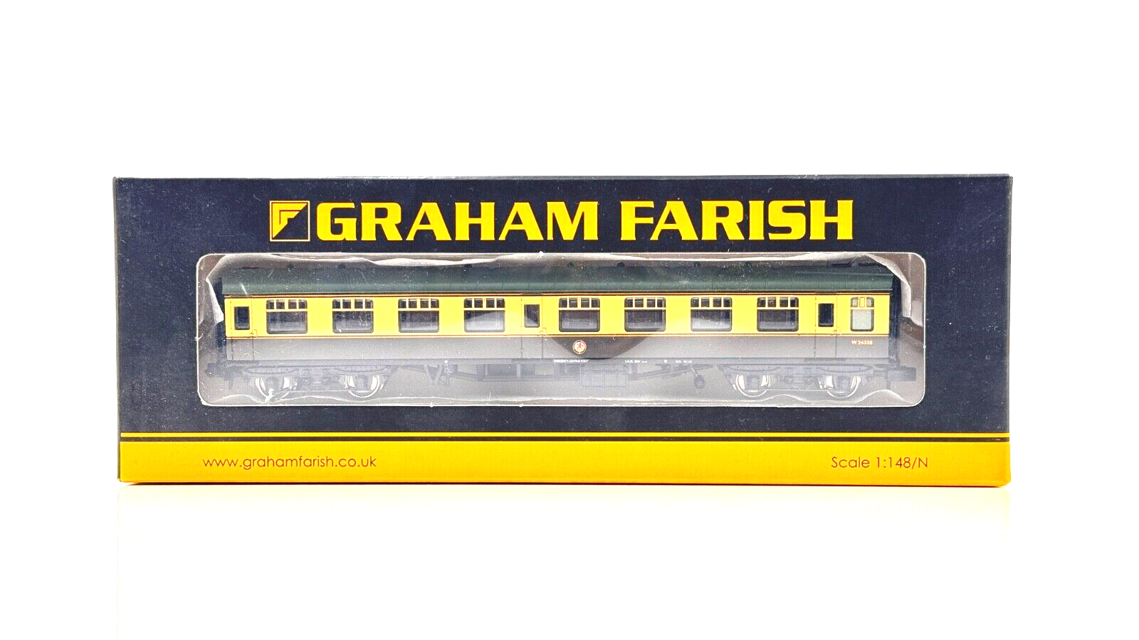 GRAHAM FARISH N GAUGE - 374-064 - MK1 SK CORRIDOR SECOND CHOCOLATE CREAM - BOXED
