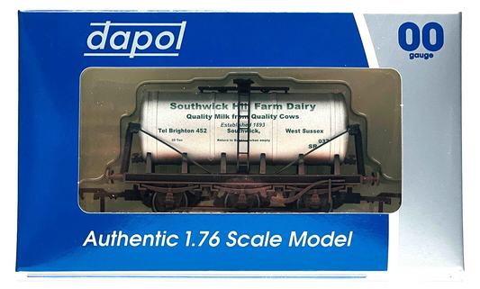 DAPOL 00 GAUGE - SOUTHWICK HILL FARM DAIRY TANKER 37 WEATHERED (SIMPLY SOUTHERN)