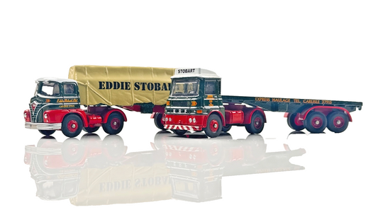 TRACKSIDE 1/76 SCALE - DG150005/DG186001 - EDDIE STOBART HAULAGE LORRIES X 2
