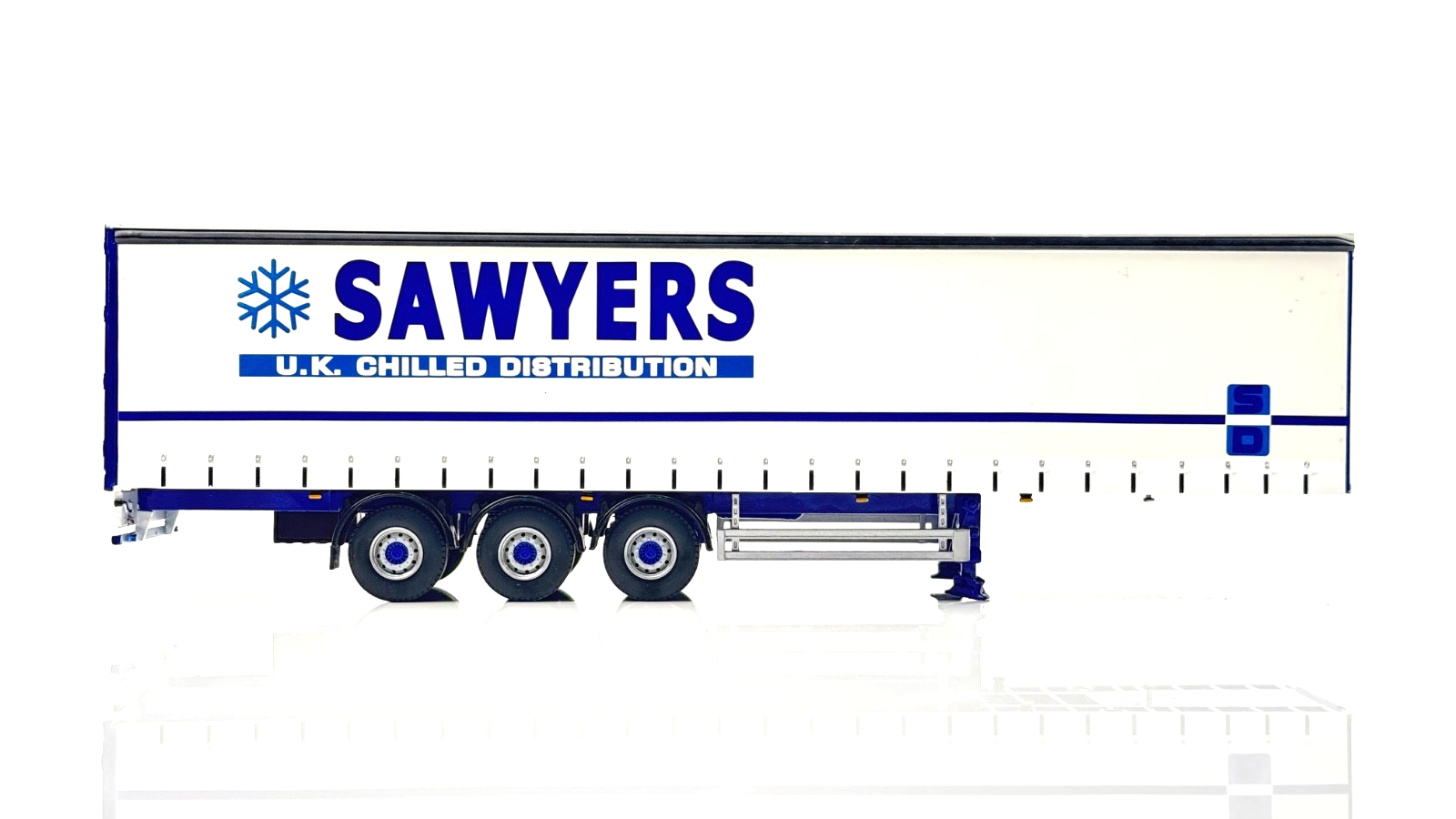 WSI 1/50 SCALE - 9519 - 3 AXLE SAWYERS CHILLED DISTRIBUTION TRAILER ONLY BOXED