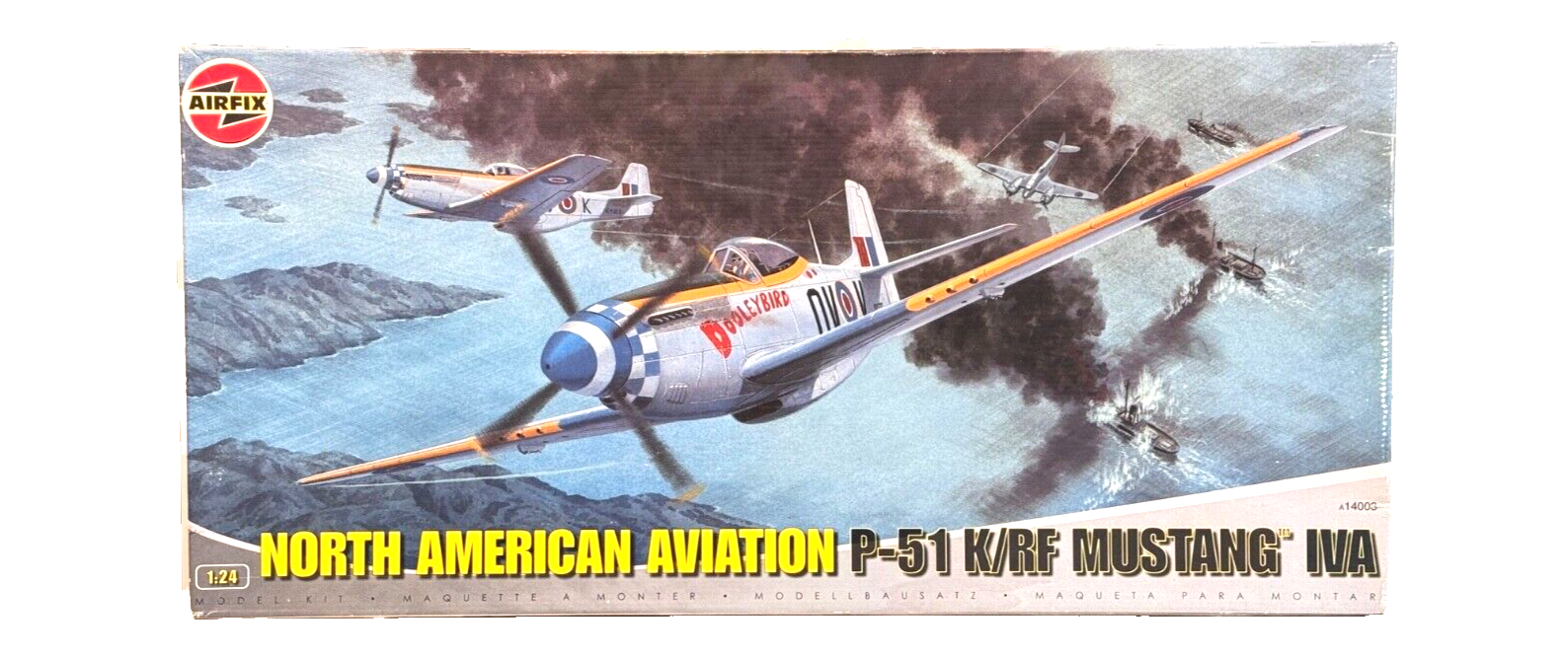 AIRFIX 1/24 - A14003 - NORTH AMERICAN P-51 K/RF MUSTANG KIT - COMPLETE/UNUSED
