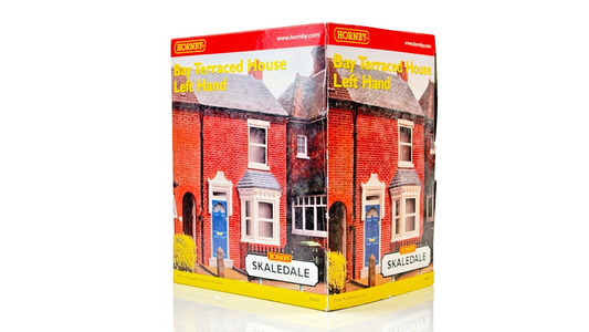 HORNBY 00 GAUGE SKALEDALE - R8687 - BAY TERRACED HOUSE LEFT HAND - BOXED