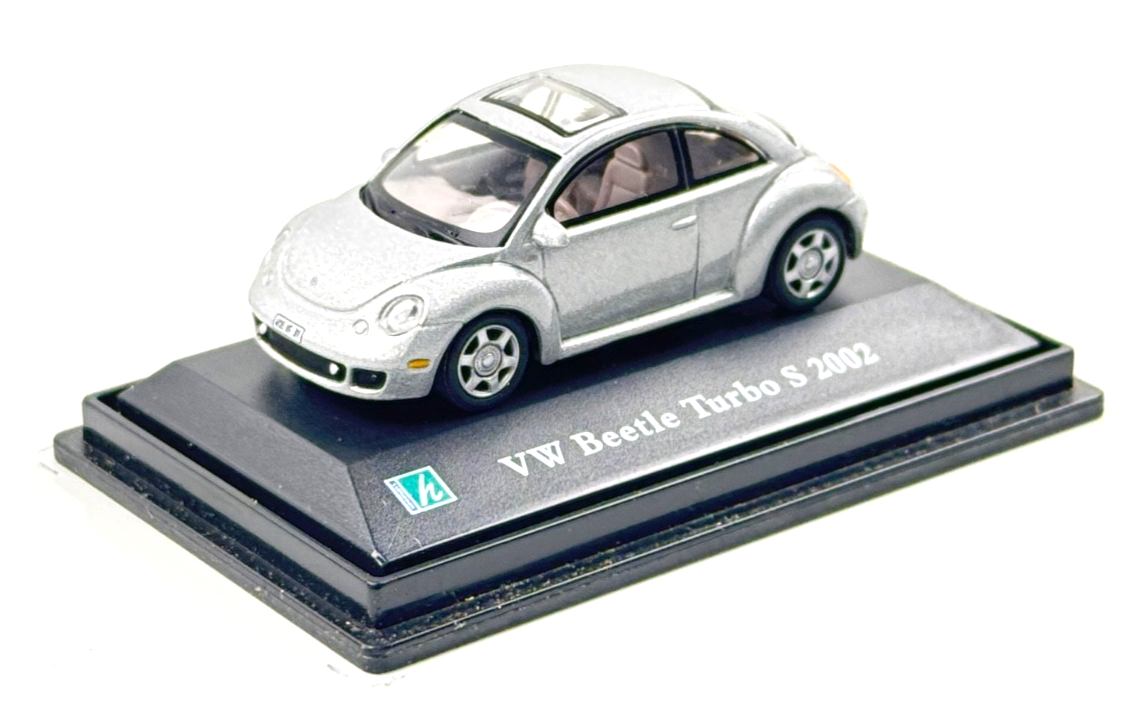 CARARAMA 1/72 SCALE - VW VOLKSWAGEN BEETLE TURBO S 2002 SILVER - BOXED