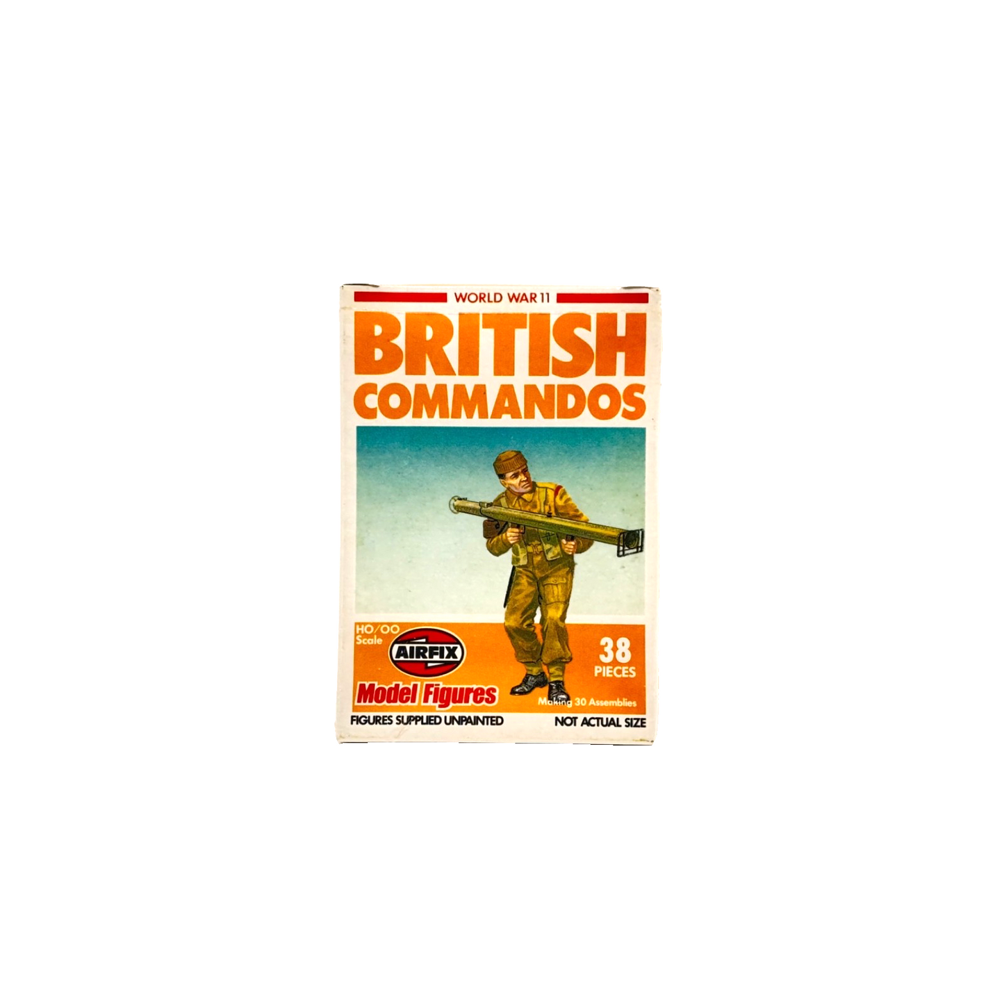 AIRFIX S32 - HO/OO SCALE WORLD WAR II BRITISH COMMANDO MODEL FIGURES - OLD STOCK