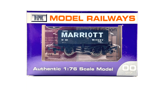 DAPOL 00 GAUGE - JAMES MARRIOTT COLLIERY OF WITNEY PLANK WAGON (LIMITED EDITION)