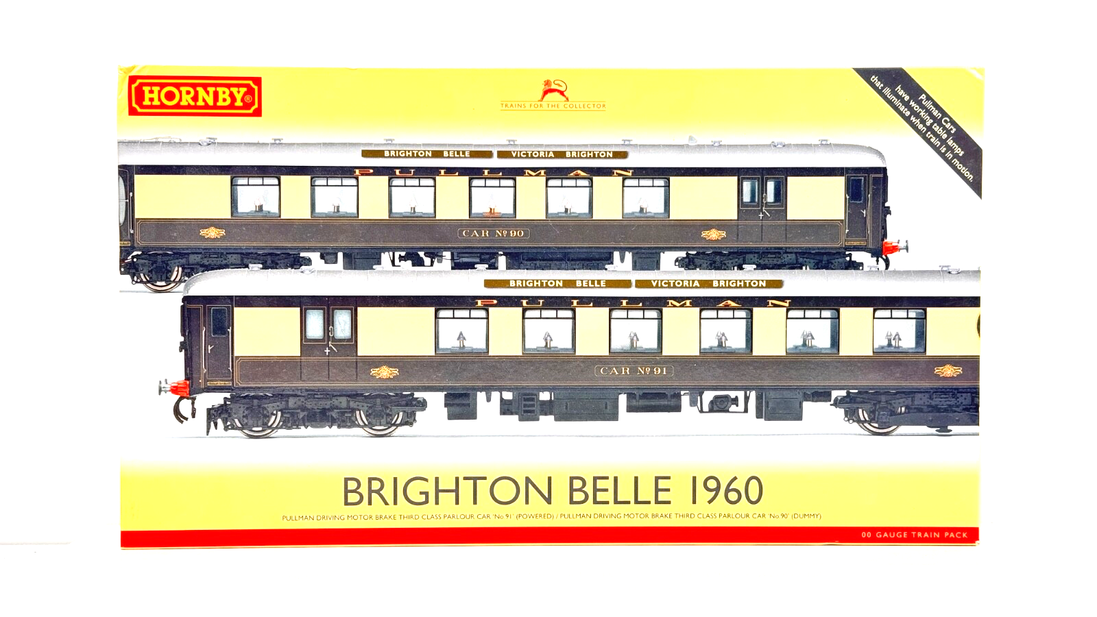 HORNBY 00 GAUGE - R3184 - BRIGHTON BELLE 1960 PULLMAN TRAIN PACK DCC - BOXED