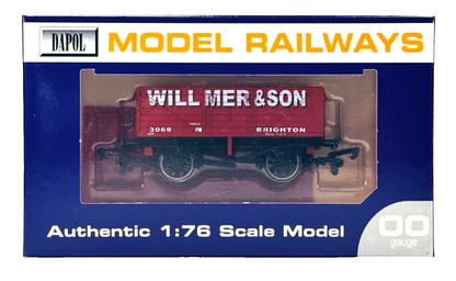 DAPOL 00 GAUGE - WILLMER & SON OF BRIGHTON PLANK WAGON NO.3069 (LIMITED EDITION)