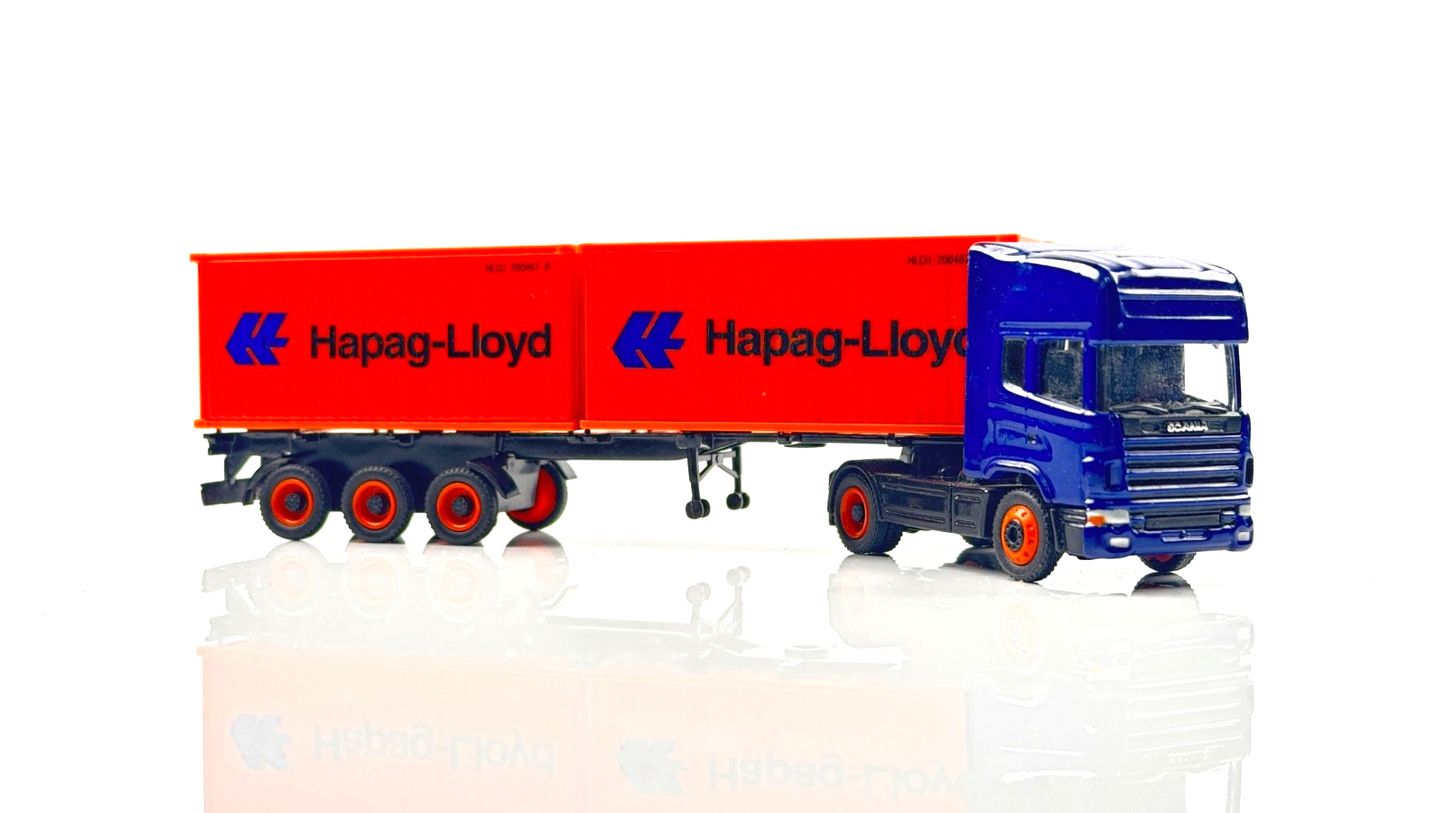 SCHUCO 1/87 SCALE - HAPAG LLOYD CONTAINER LADEN LORRY - UNBOXED