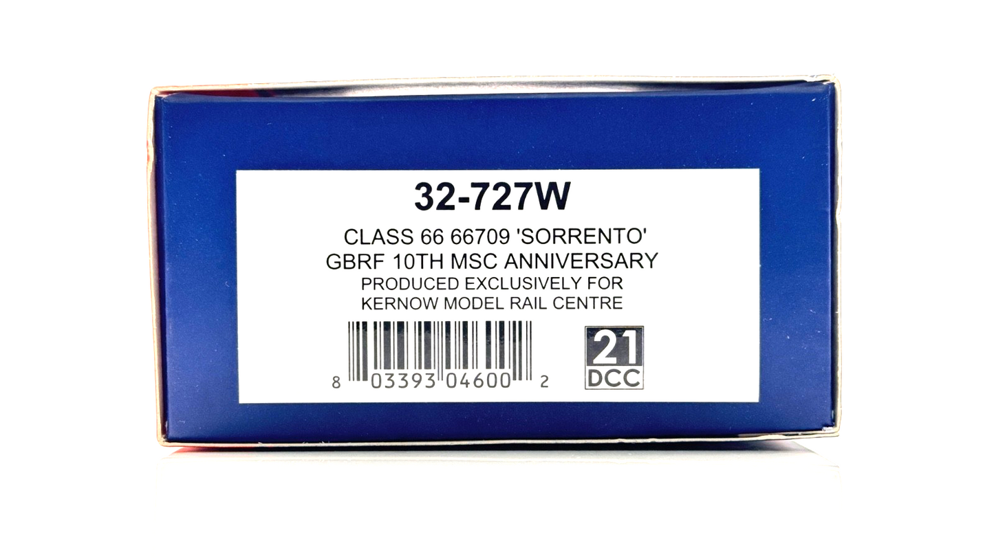 BACHMANN 00 GAUGE - 32-727W - CLASS 66 DIESEL 66709 GBRF SORRENTO KERNOW EXCL