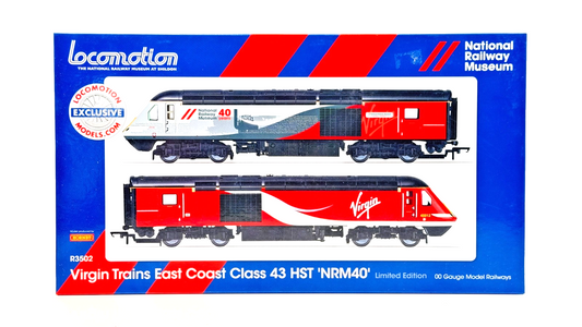 HORNBY 00 GAUGE - R3502 - CLASS 43 HST VIRGIN TRAINS EAST COAST 'NRM40' - BOXED