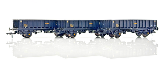 BACHMANN 00 GAUGE - 38-011 - MFA OPEN BOX MINERAL WAGON EWS BLACK UNBOXED X 3