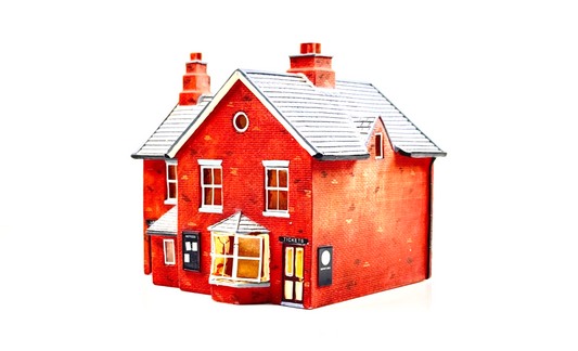 HORNBY 00 GAUGE SKALEDALE - R8529 - RED BRICK STATION OFFICE - BOXED IMPERFECT