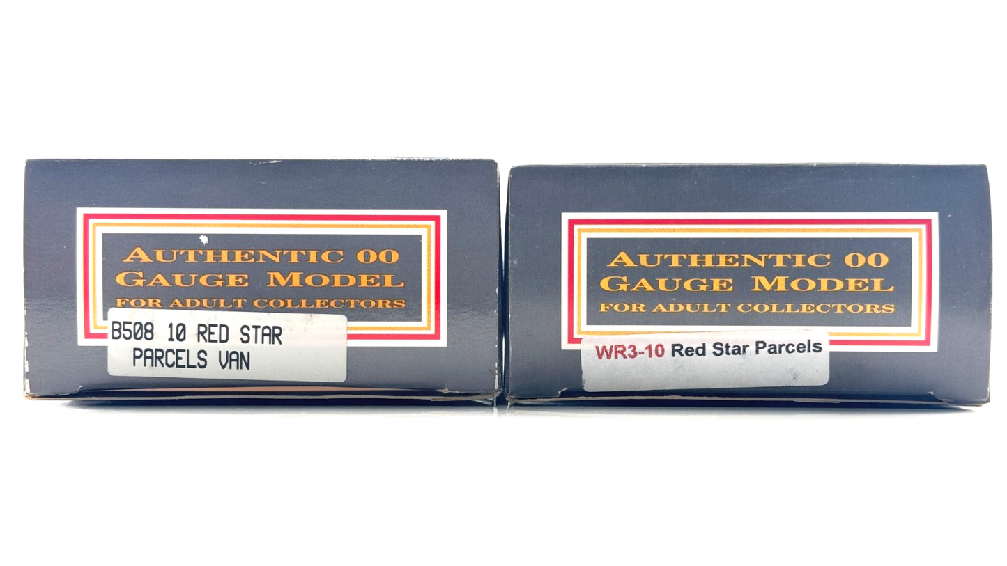 DAPOL 00 GAUGE - B508/WR3-10 - RED STAR PARCELS BR BLUE EXPRESS SPV VANS X 2