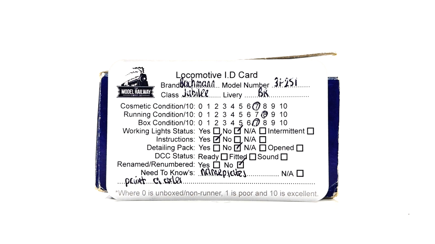 BACHMANN 00 GAUGE - 31-251 - BR GREEN 4-6-0 REBUILT JUBILEE PHOENIX 45736 BOXED