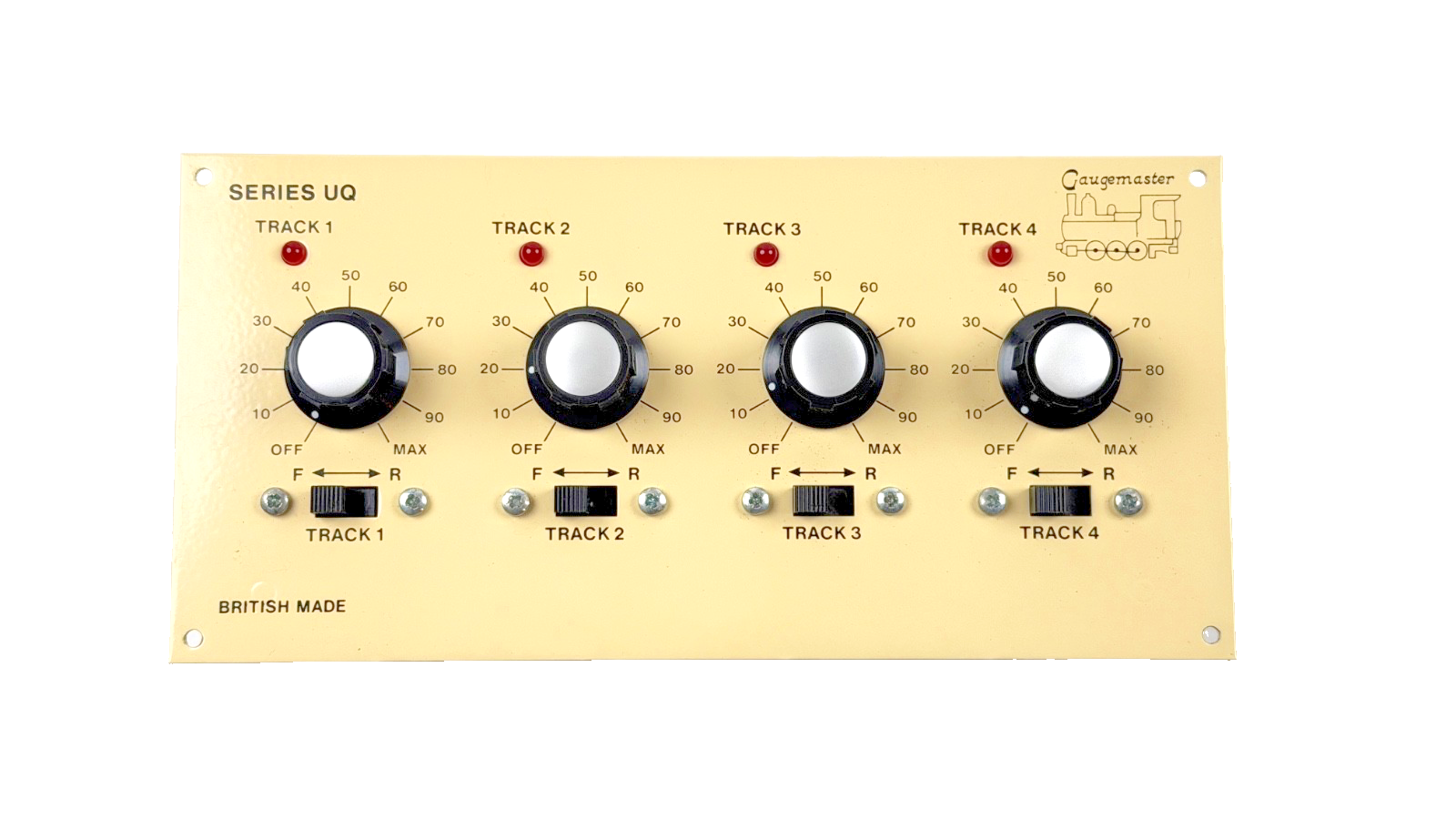 GAUGEMASTER 00 GAUGE - "MODEL UQ" FOUR TRACK PANEL MOUNT CONTROLLER BOXED