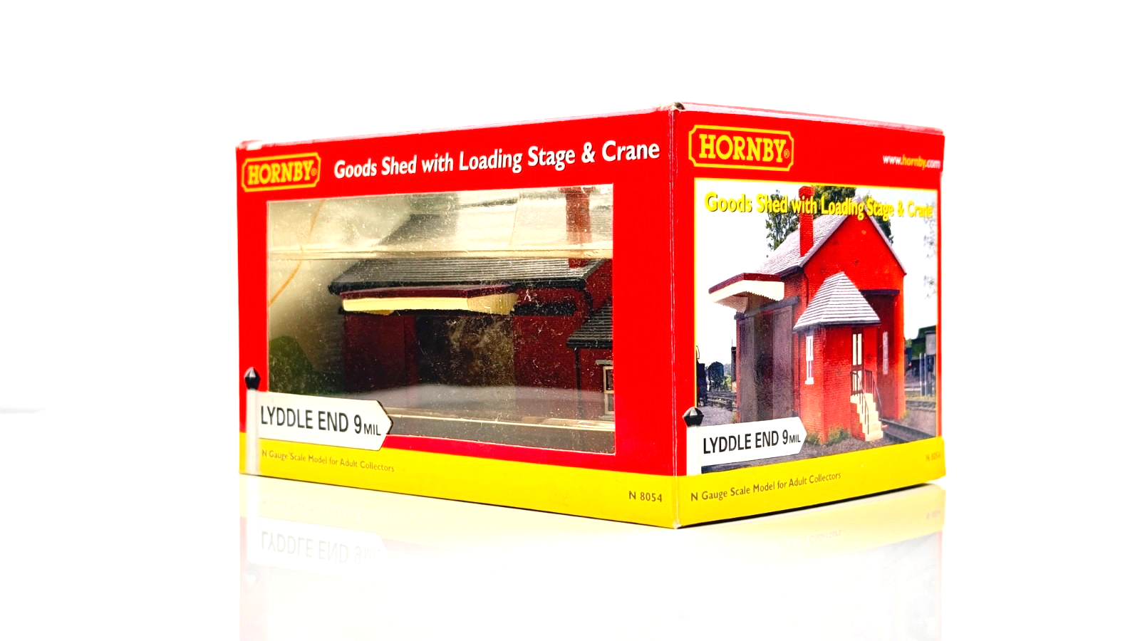 HORNBY N GAUGE LYDDLE END - N8054 - GOODS SHED WITH LOADING STAGE & CRANE