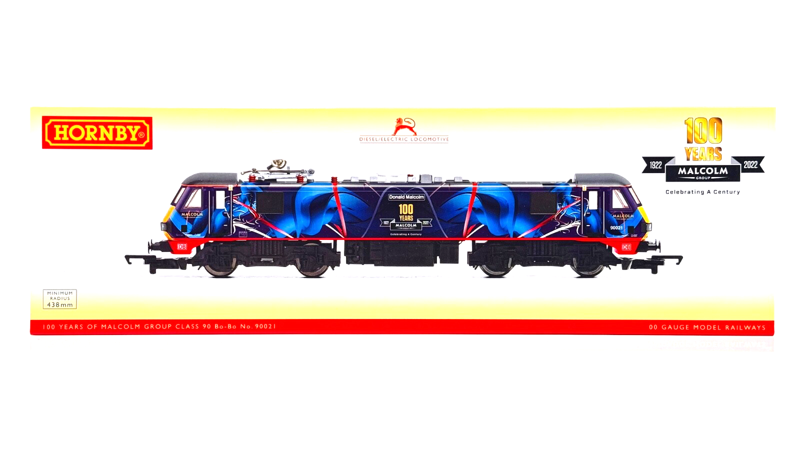 HORNBY 00 GAUGE - R30230 - CLASS 90 ELECTRIC 90021 MALCOLM 100 YEARS - BOXED