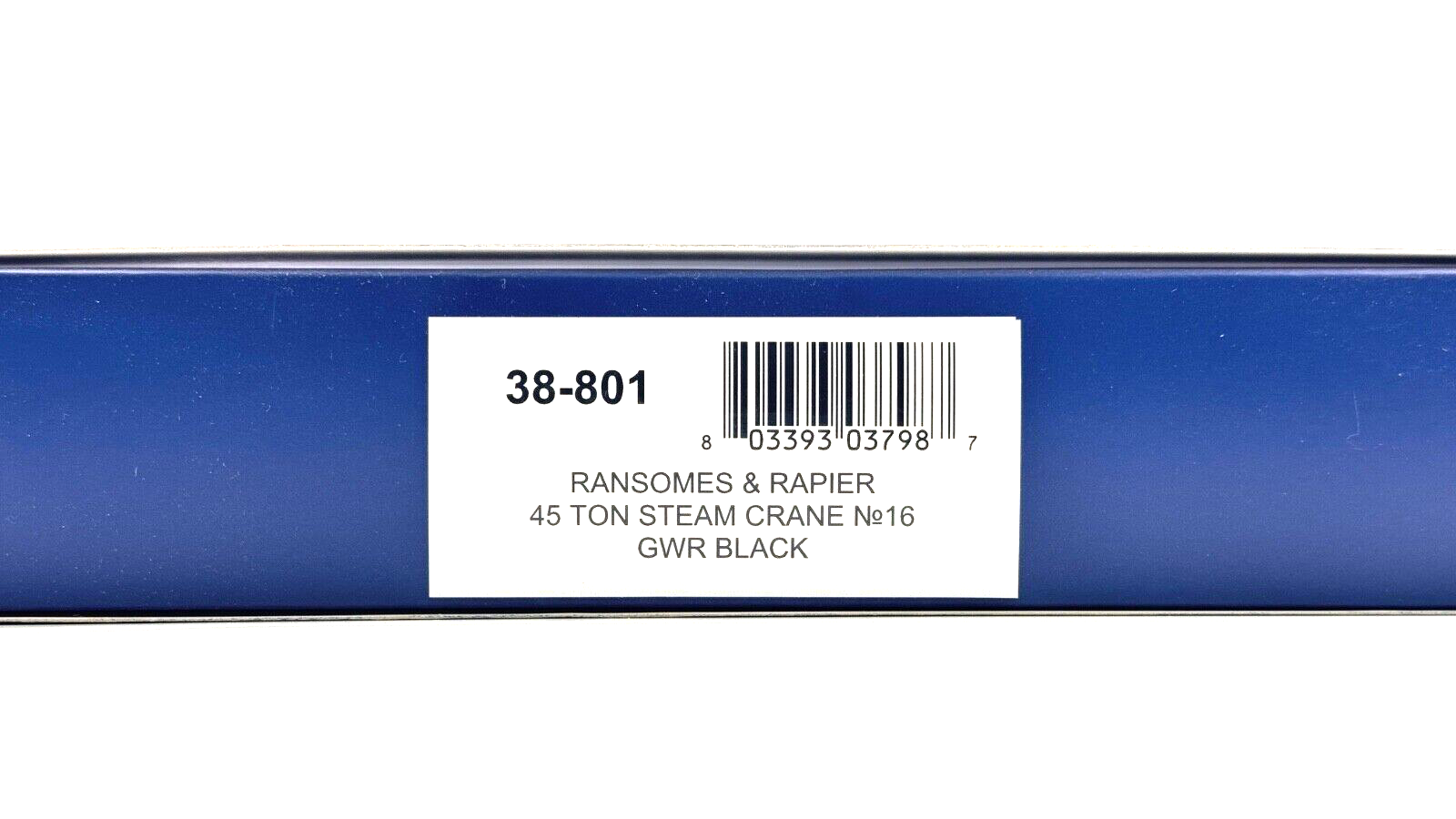 BACHMANN 00 GAUGE - 38-801 - RANSOMES & RAPIER 45 TON STEAM CRANE 16 GWR BLACK