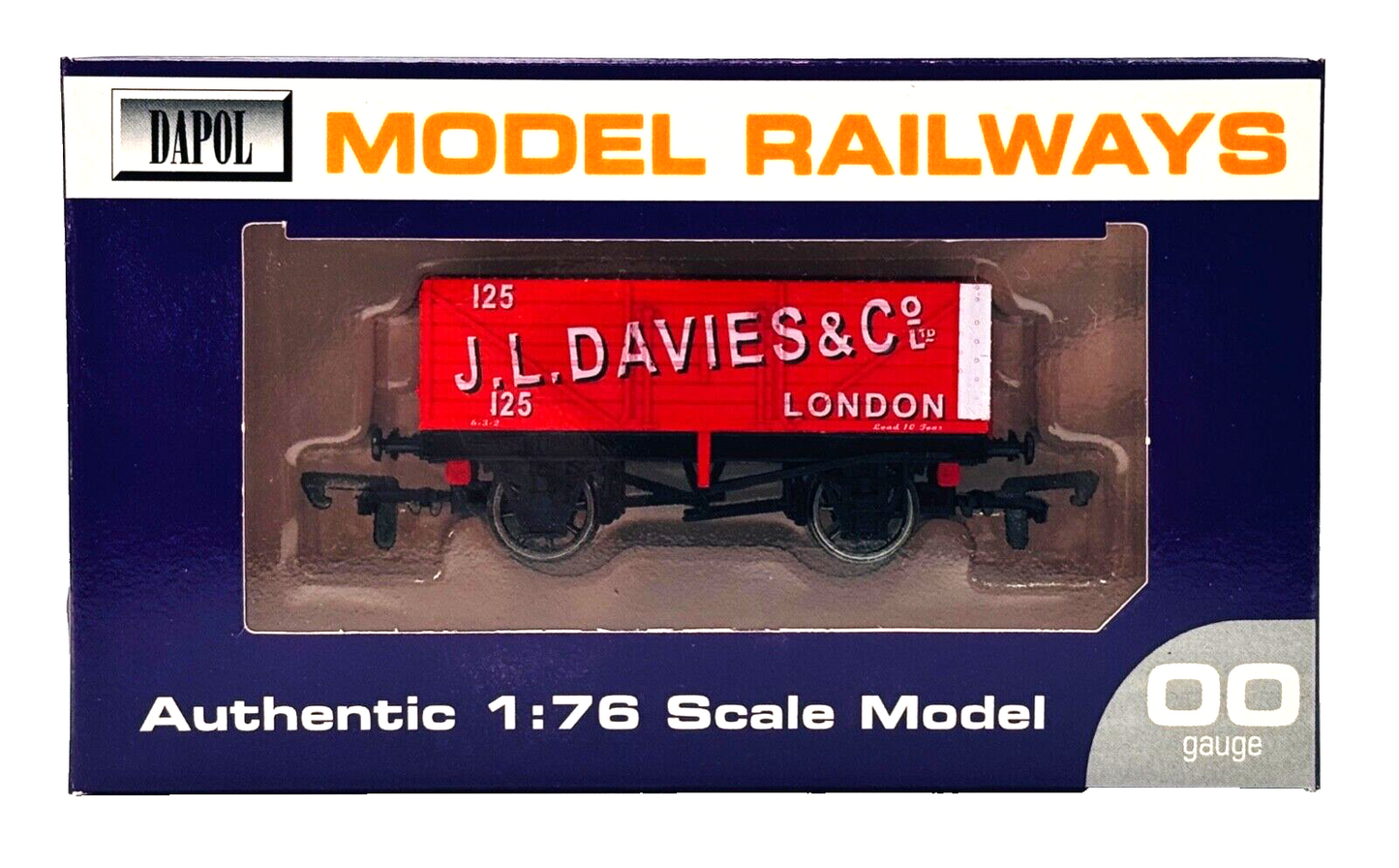 DAPOL 00 GAUGE - J.L DAVIES & CO OF LONDON PLANK WAGON NO.125 (LIMITED EDITION)