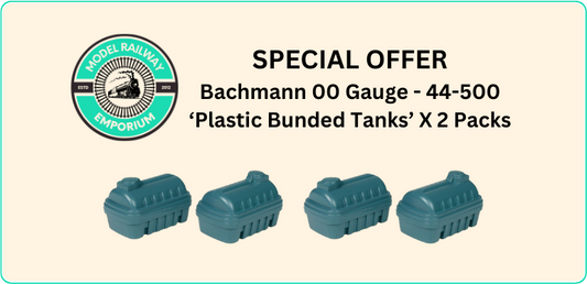 BACHMANN 00 GAUGE SCENECRAFT 44-500 - PLASTIC BUNDED TANKS X 2 PACKS - NEW